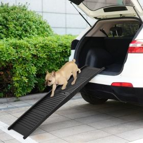 Folding Dog Ramp Black 60.2"x15.7"x4.9" Plastic Folding Dog Ramp Black 60.2"x15.7"x4.9" Plastic